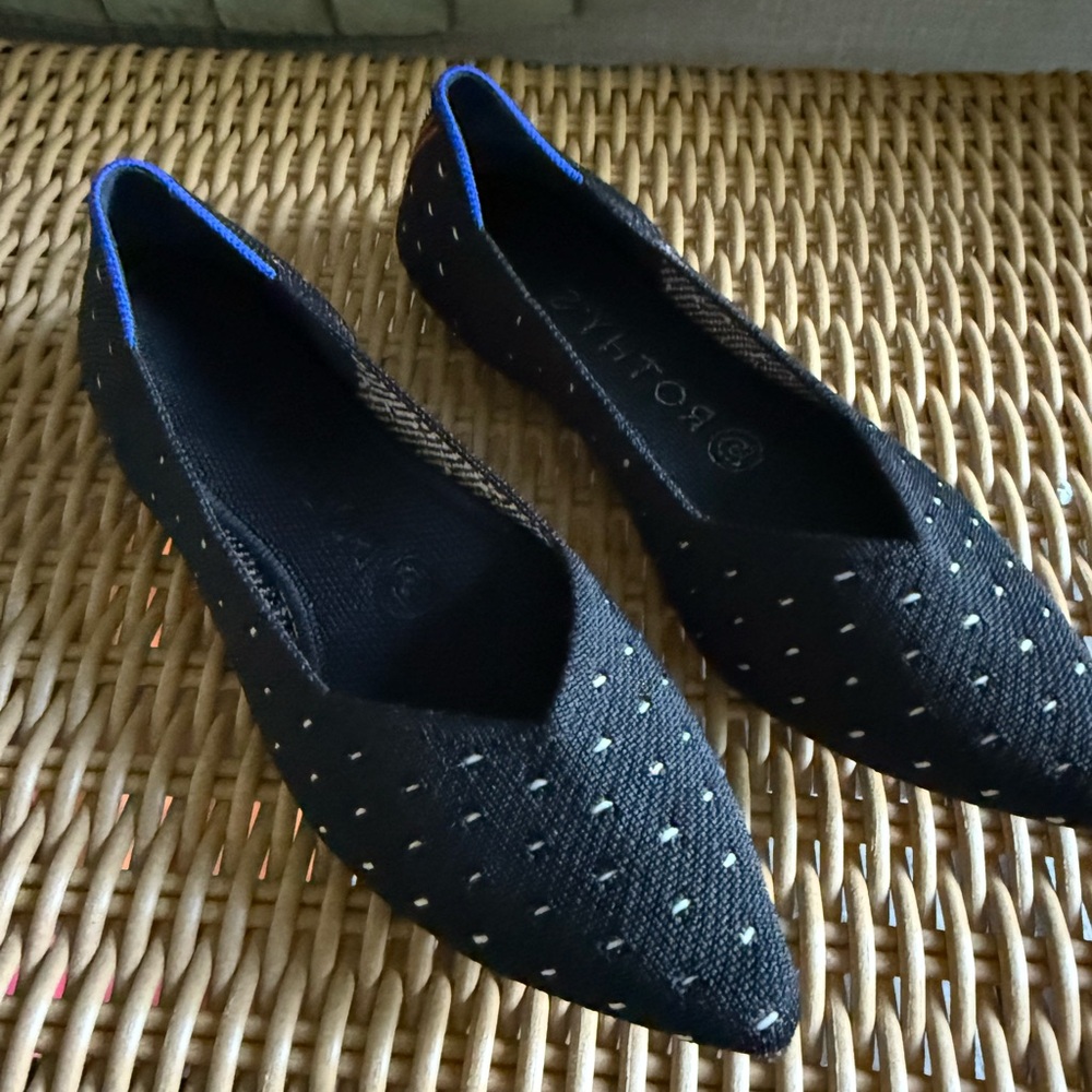 Rothy's Black and Blue Women's Flats